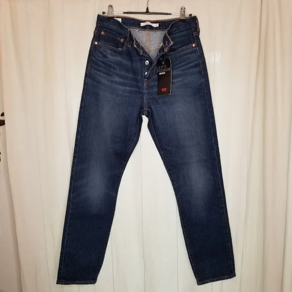 Levi's Wedgie High Rise Premium Denim Jeans in Authentic Favorite Sz 27 NWT - Picture 4 of 15